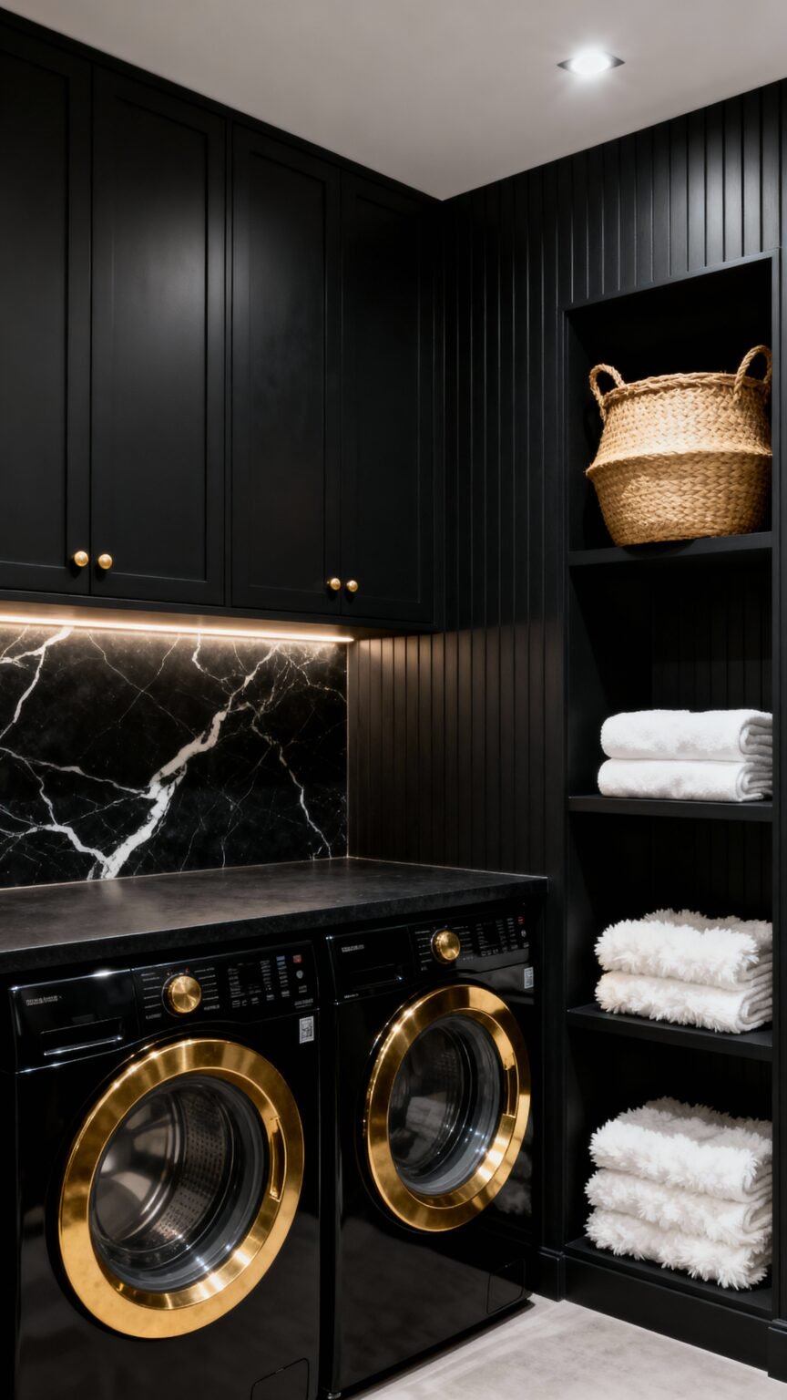 Dark & Dramatic Laundry Room Ideas for a Moody, Sophisticated Space ...