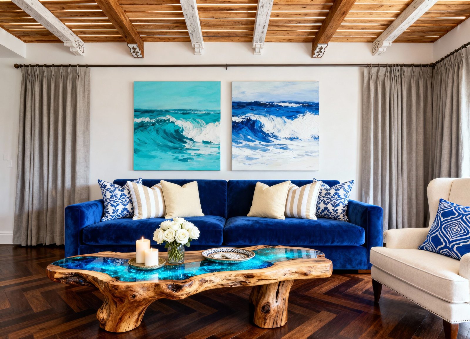 13 Ideas Elevate Your Decor with These Rich Brown & Blue Living Rooms