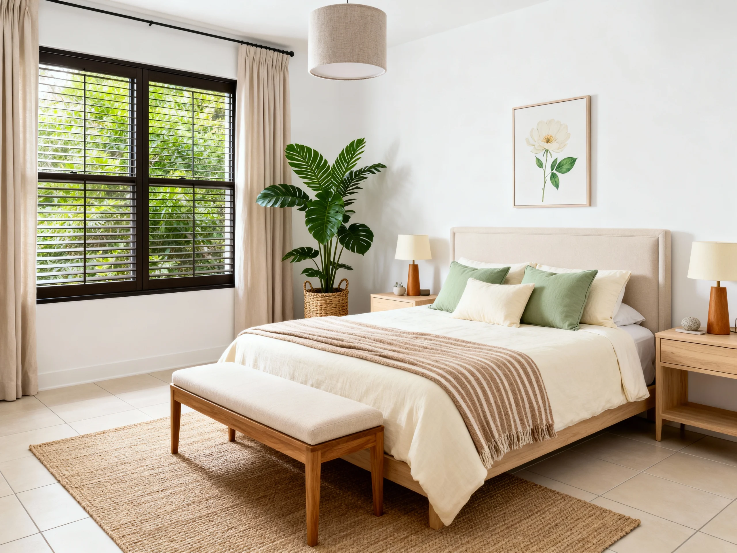 10 Cozy Minimalism Bedroom With Light Wood, Textiles, & Simple Lines