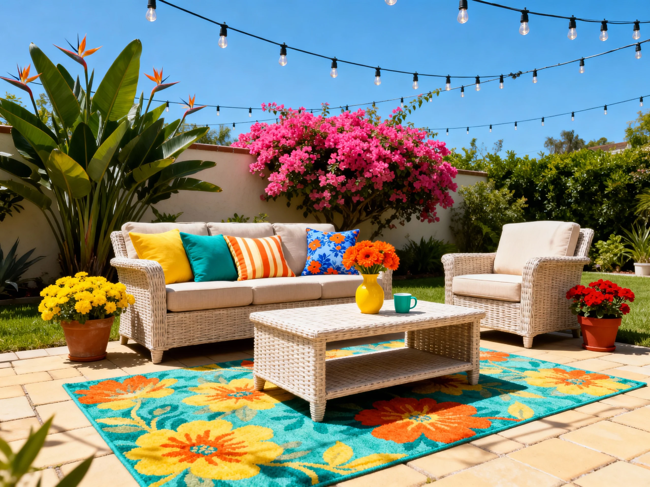 Cozy Effortless Scandi Boho Patio Ideas for a Serene & Textured Outdoor Space