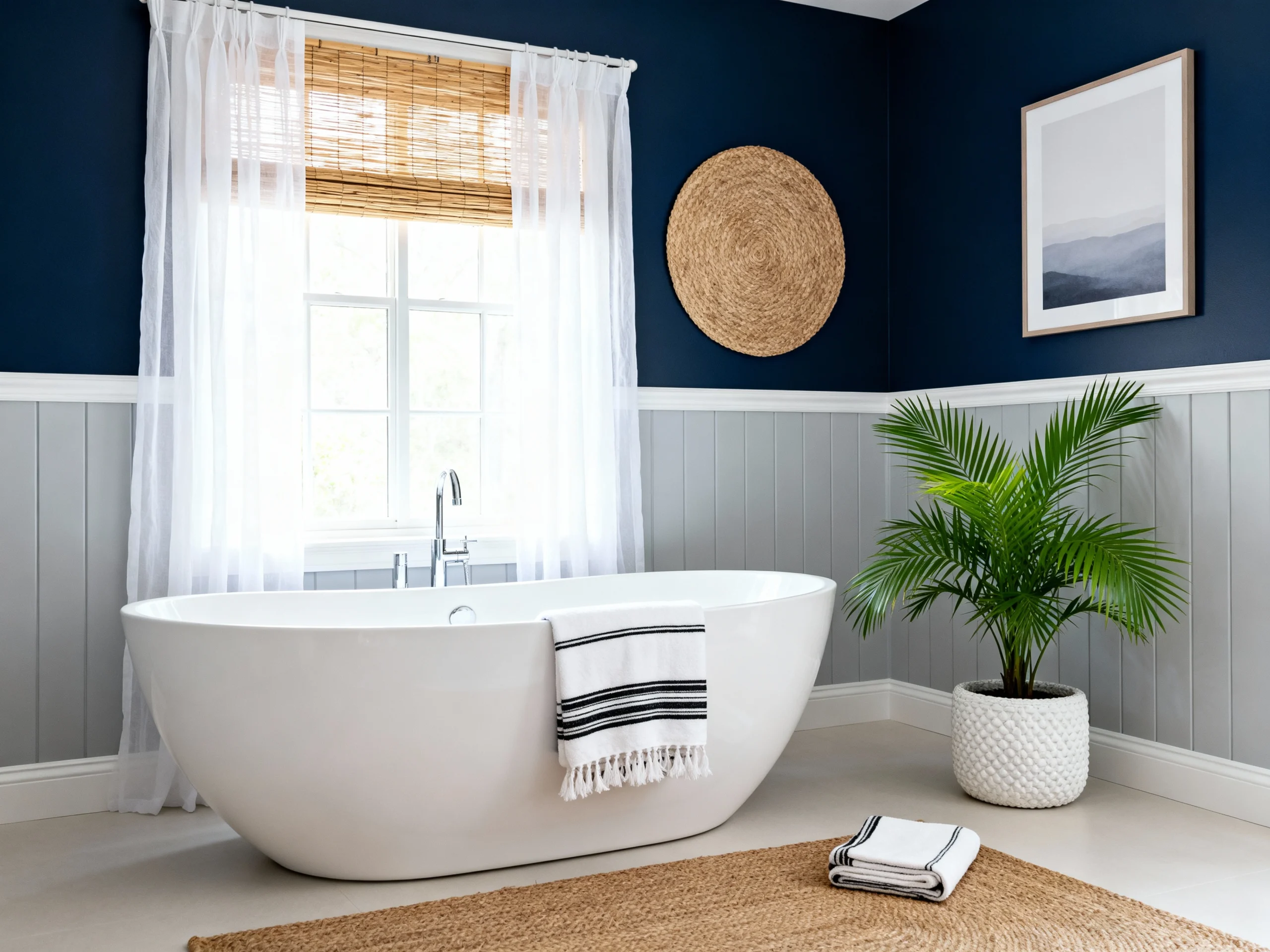 Coastal Shower Curtain & Accessory Ideas to Instantly Channel Beach House Serenity