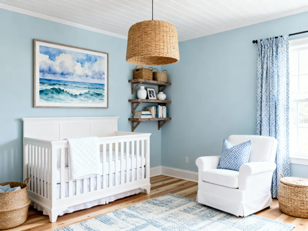 10 Create a Calming Coastal Nursery with Nautical Touches & Ocean Hues ...