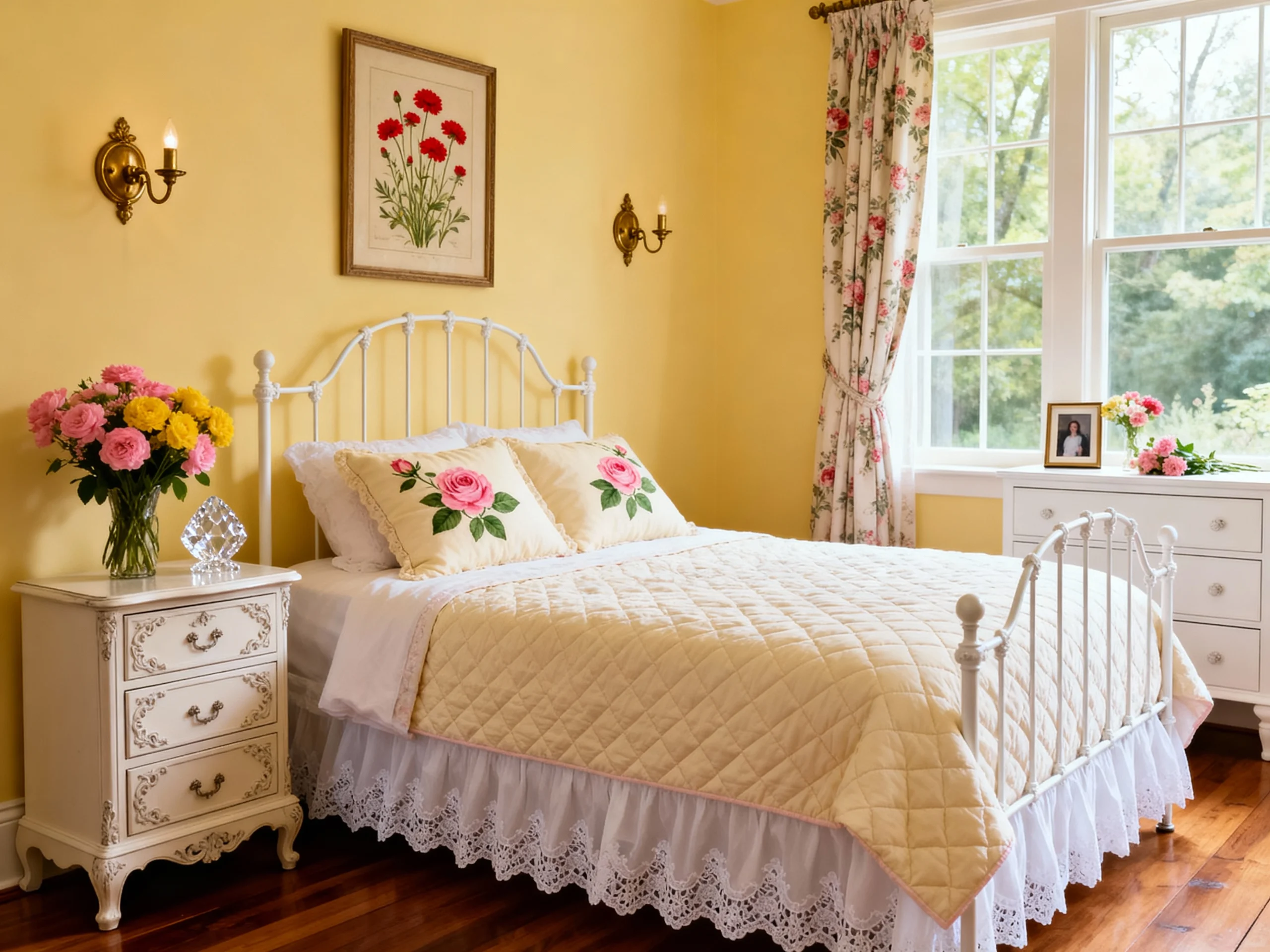Designing a Grandmacore Bedroom with Ruffles and Pastel Hues