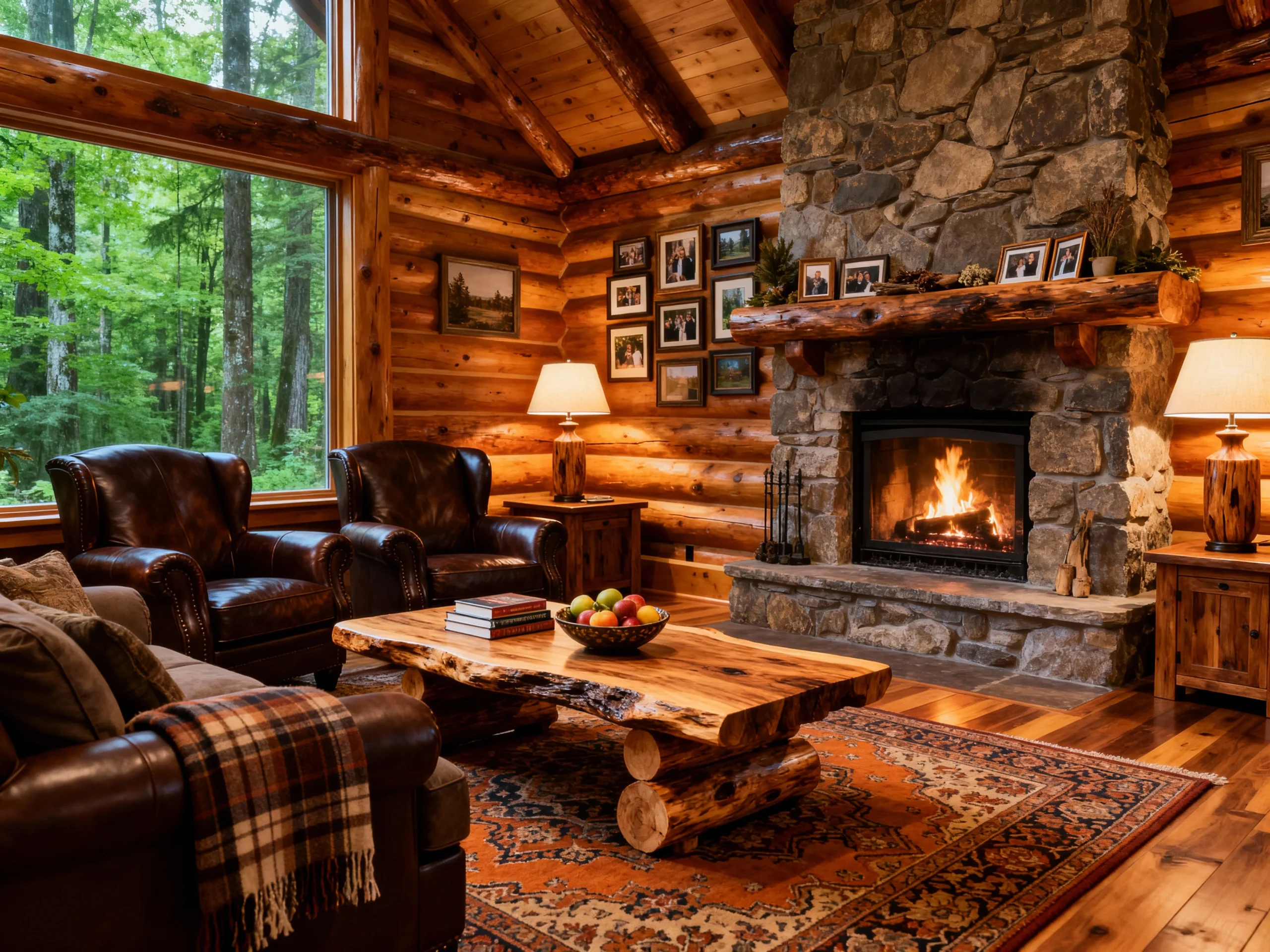 Ideas Old Cabin Living Room Design With Antique Finds