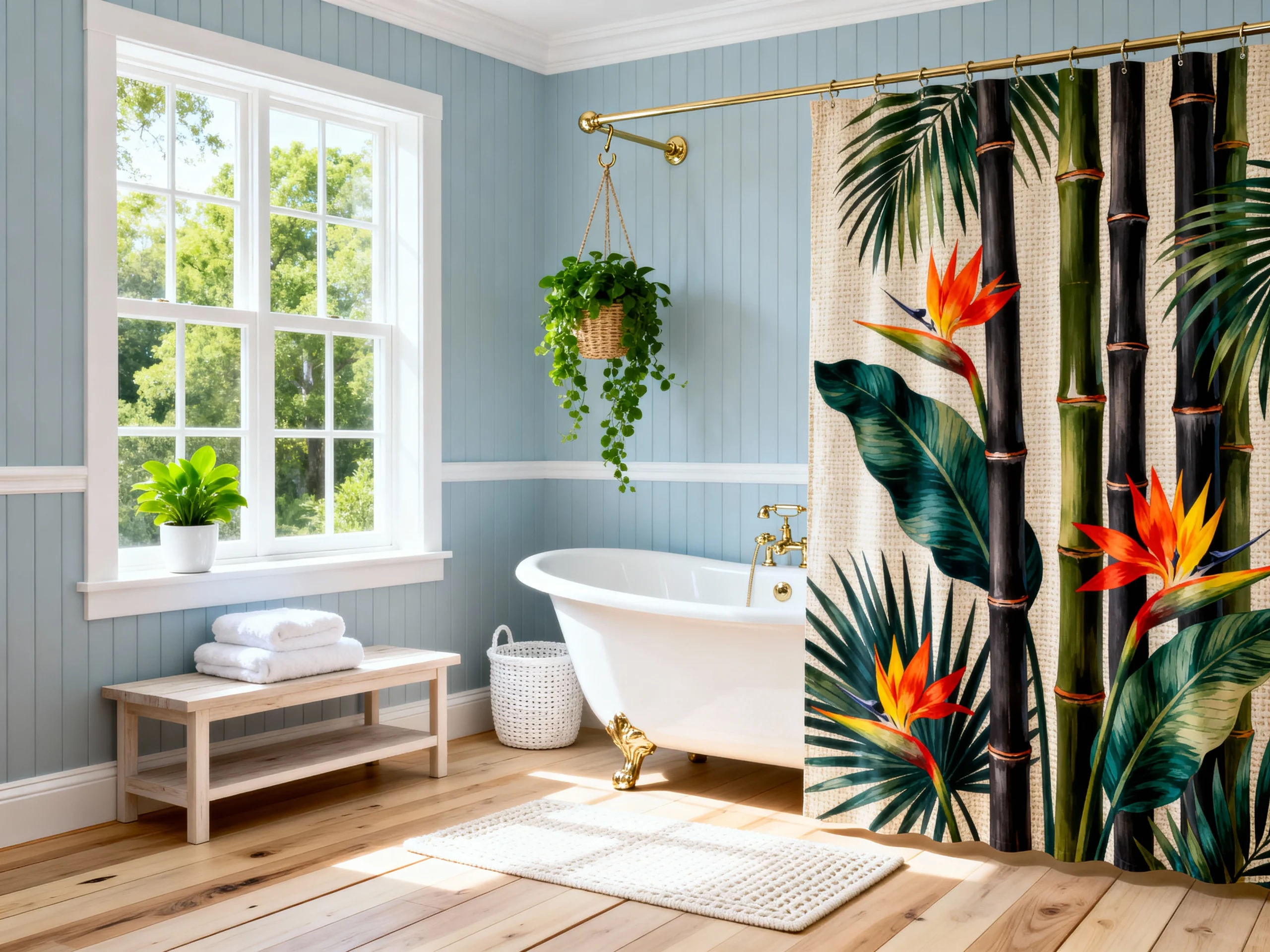 Ideas Tropical Bathroom Vanity Ideas With Rattan, Wicker & Stone Countertops