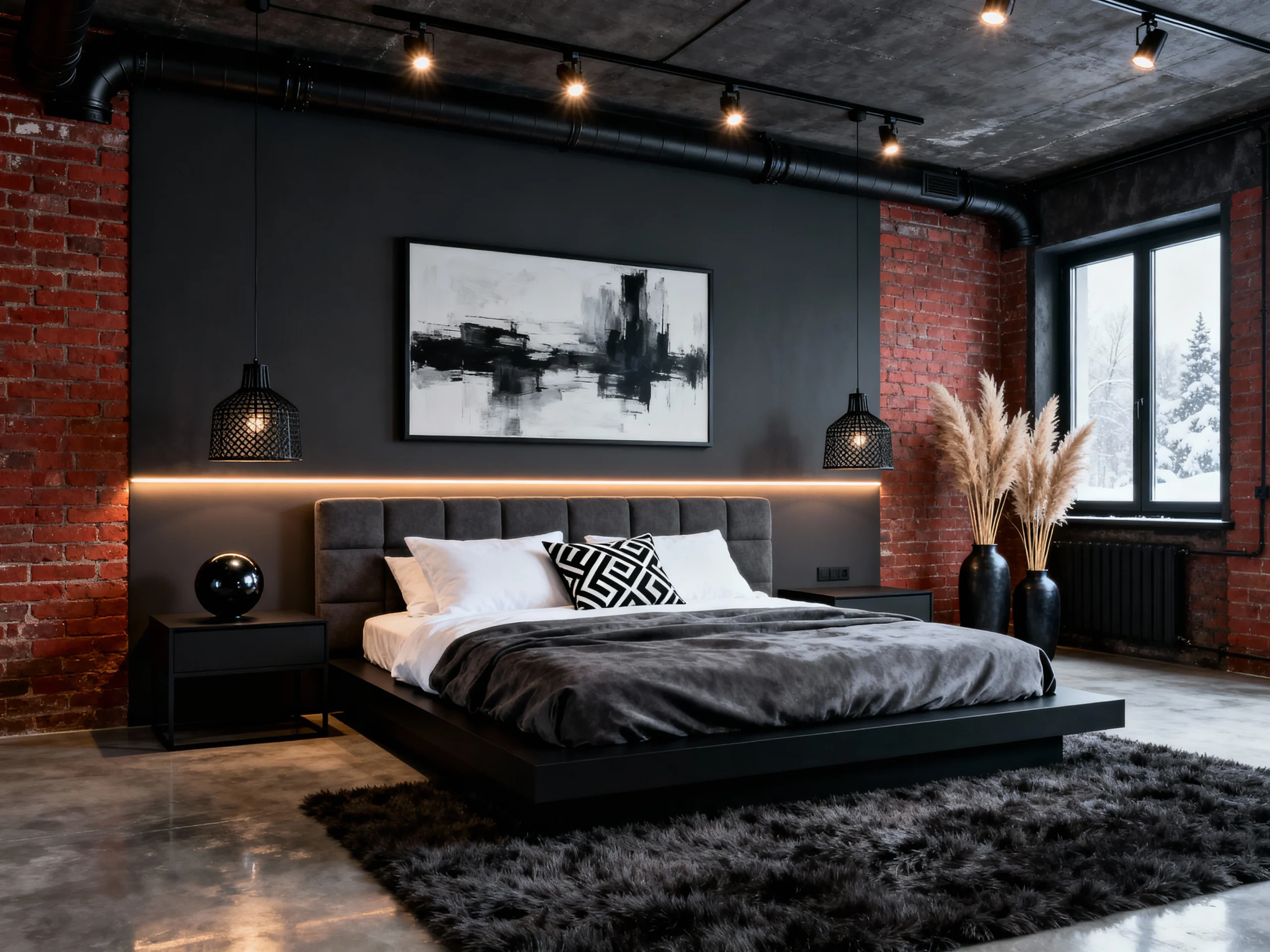 Ideas Master the Balance in Industrial Bedroom Design