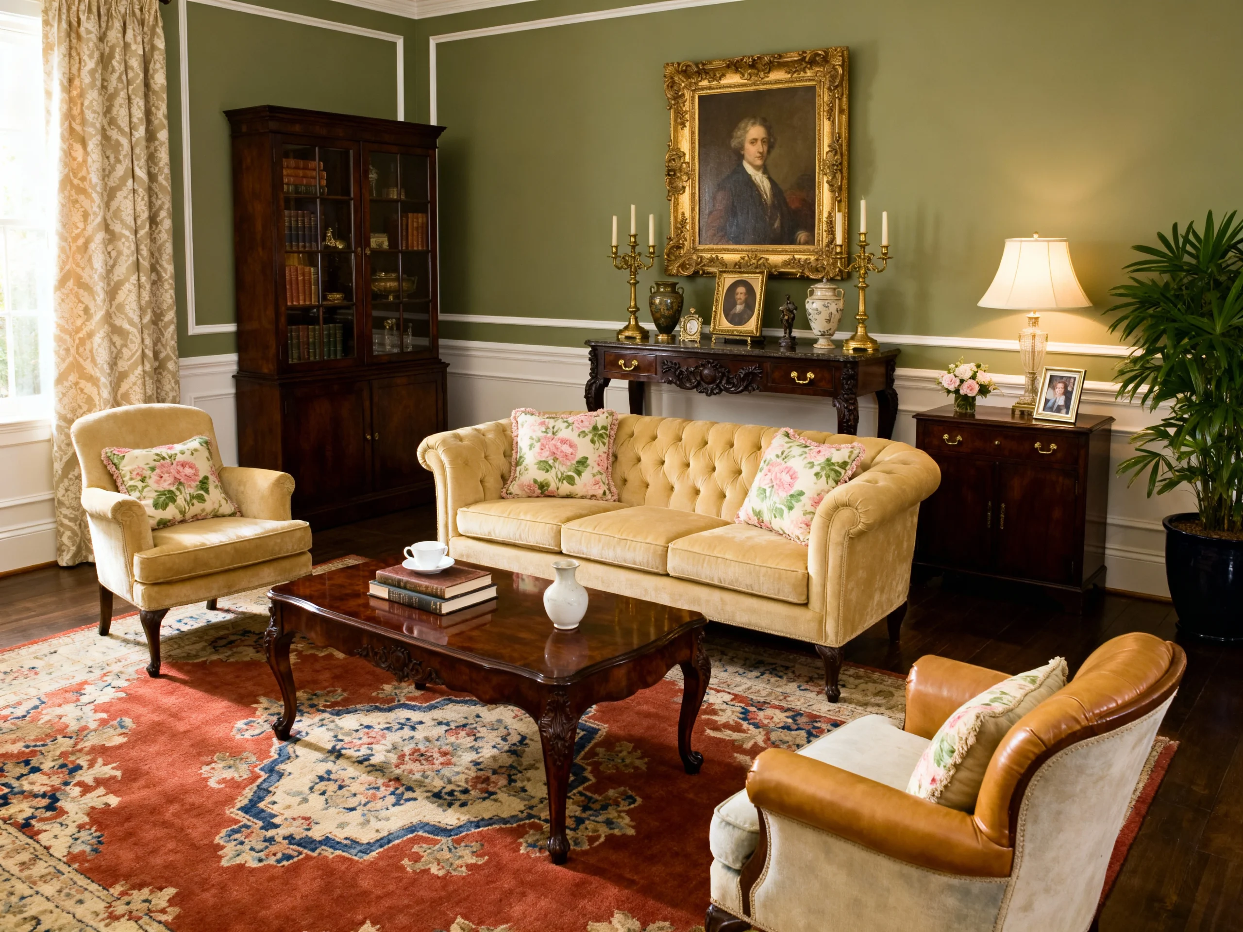 Moody Vintage Living Room Designed for Rainy Days & Quiet Nights