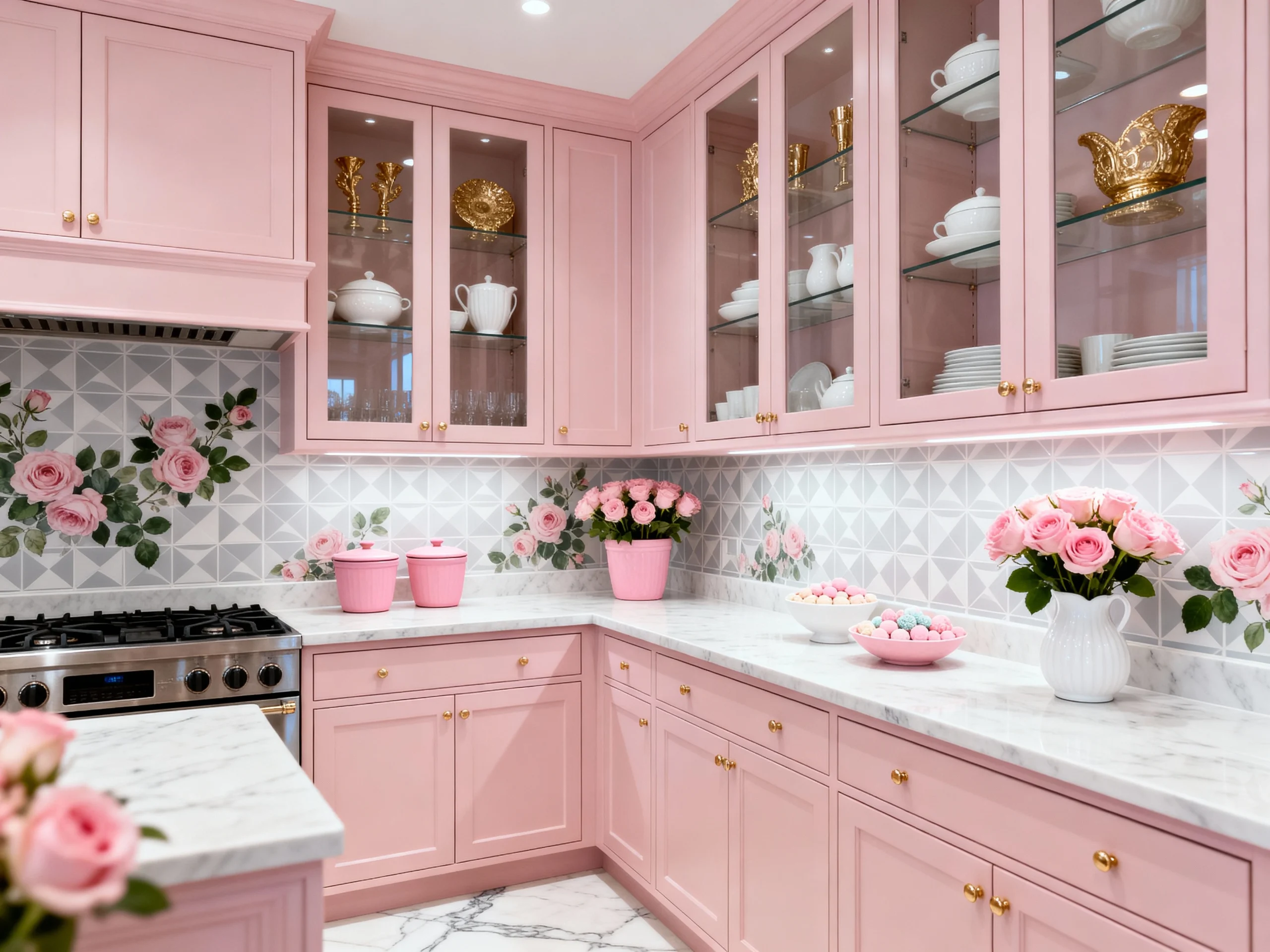 Pink Kitchen Cabinets That Will Make You Smile. 20+ Stunning Design Ideas