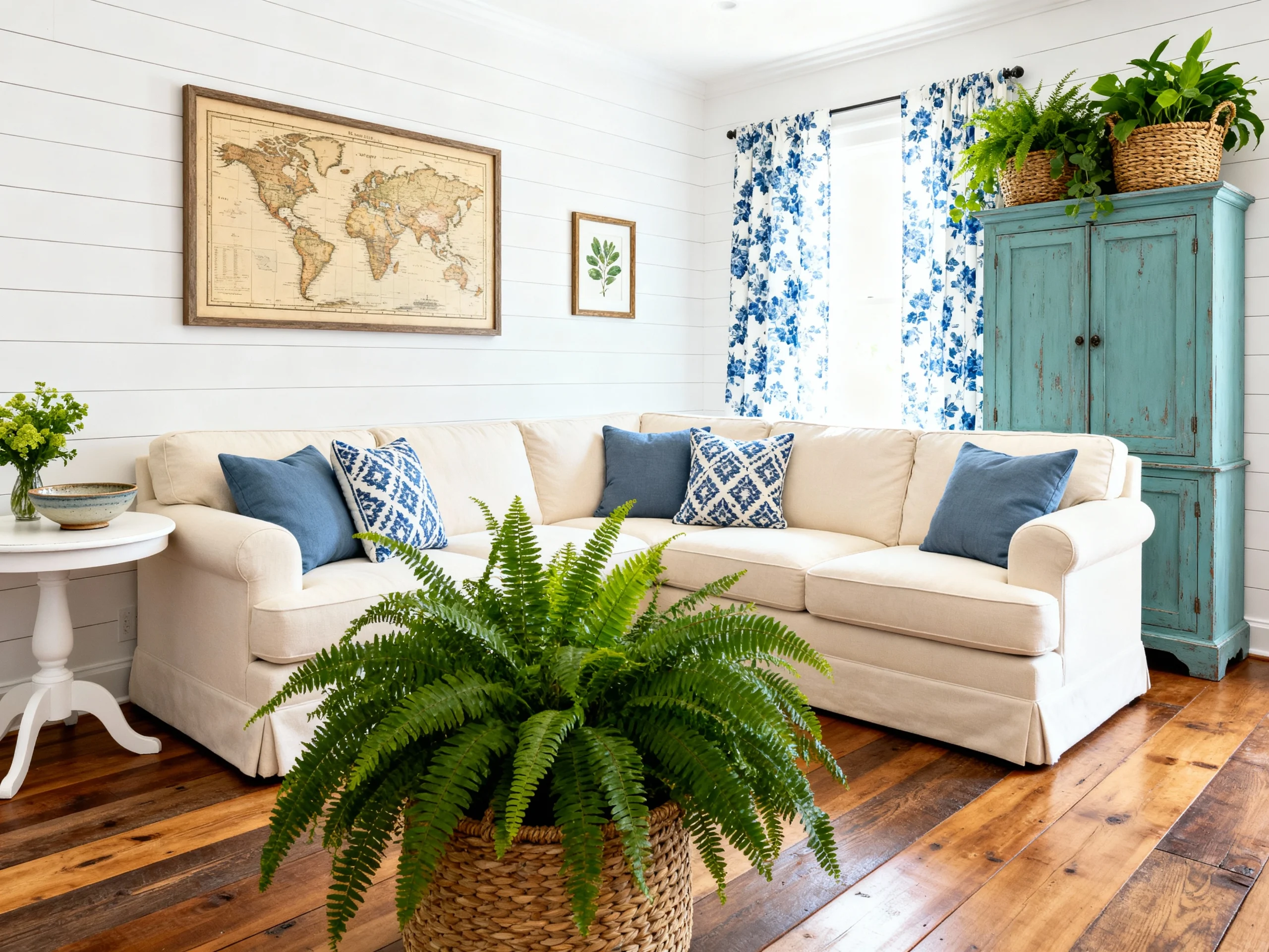 Warm Weather Rustic Decor with Stone and Greenery