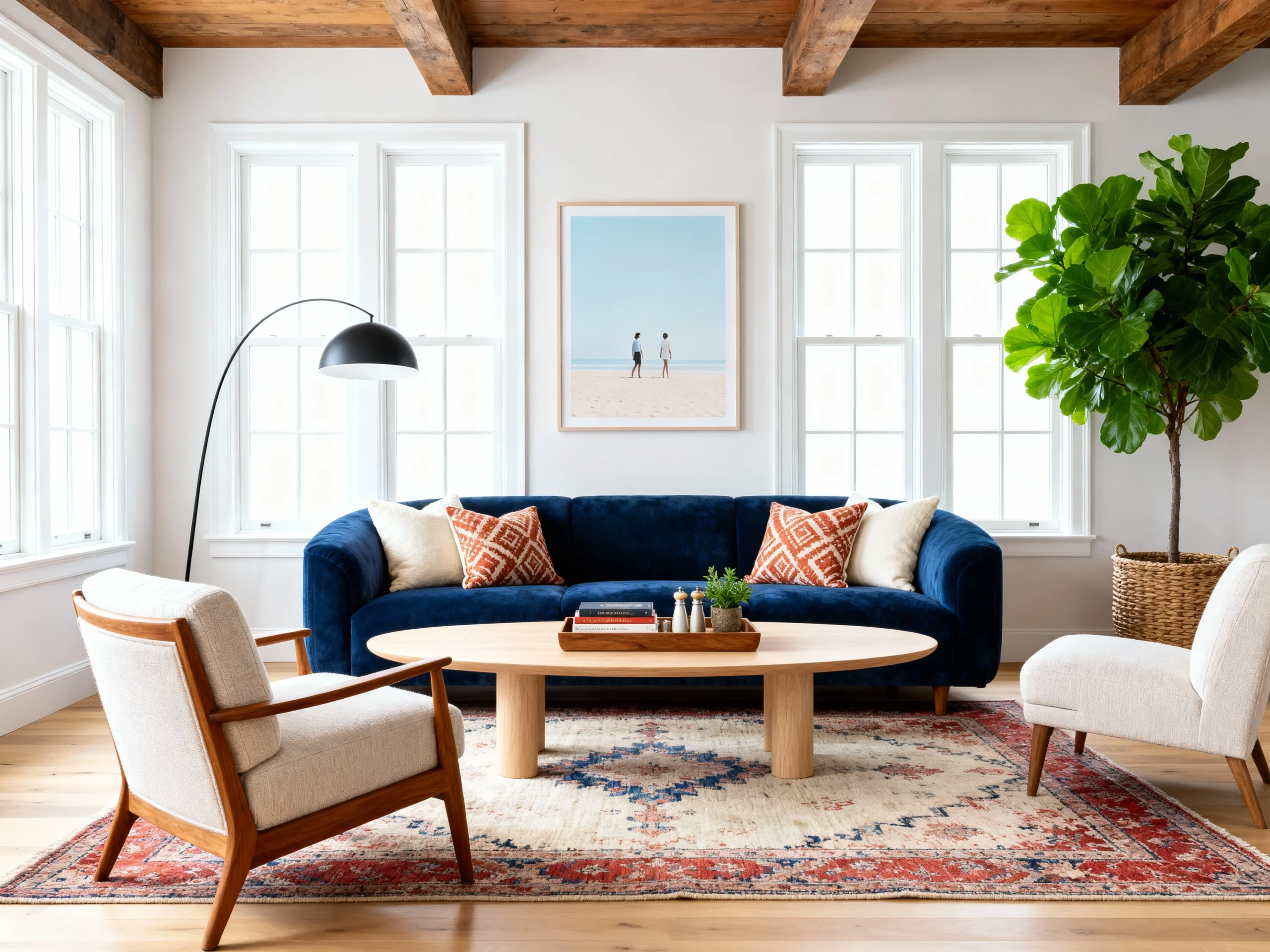 Dreamy & Dramatic Living Room Designs Featuring Every Shade of Blue for Your Couch