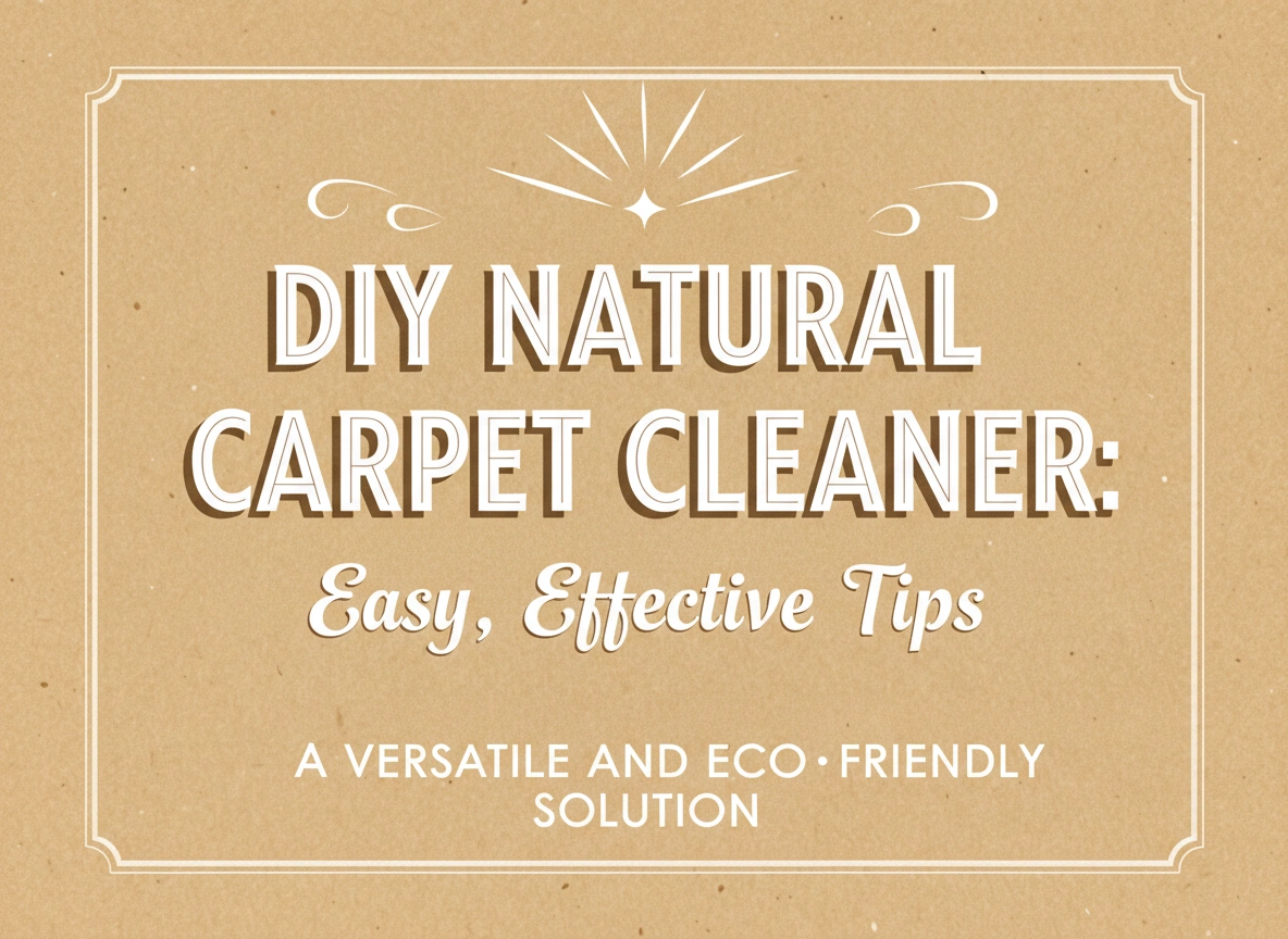 DIY Natural Carpet Cleaner Easy, Effective Tips