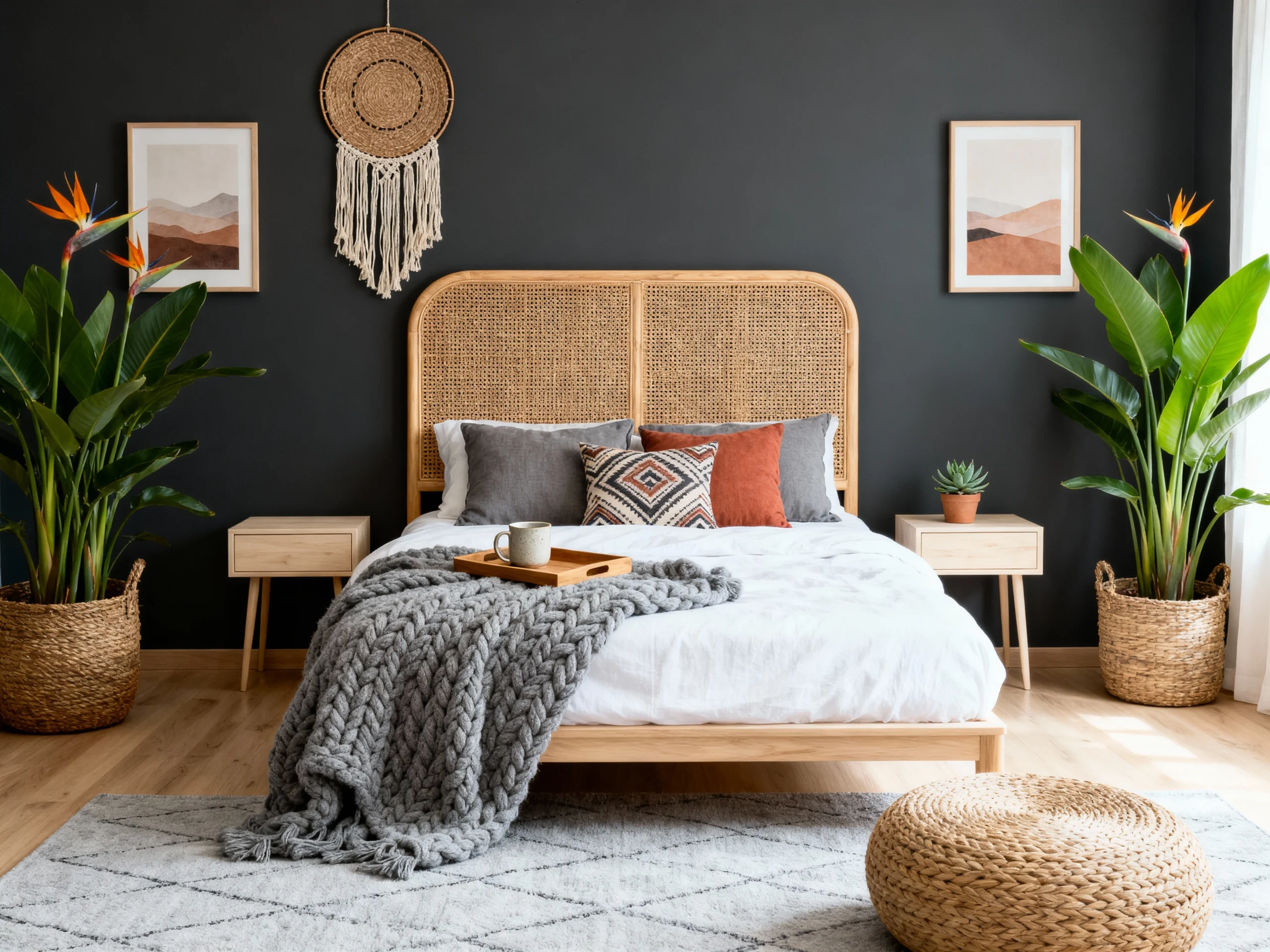 10 Gray Boho Bedroom Inspiration With Cozy Textures