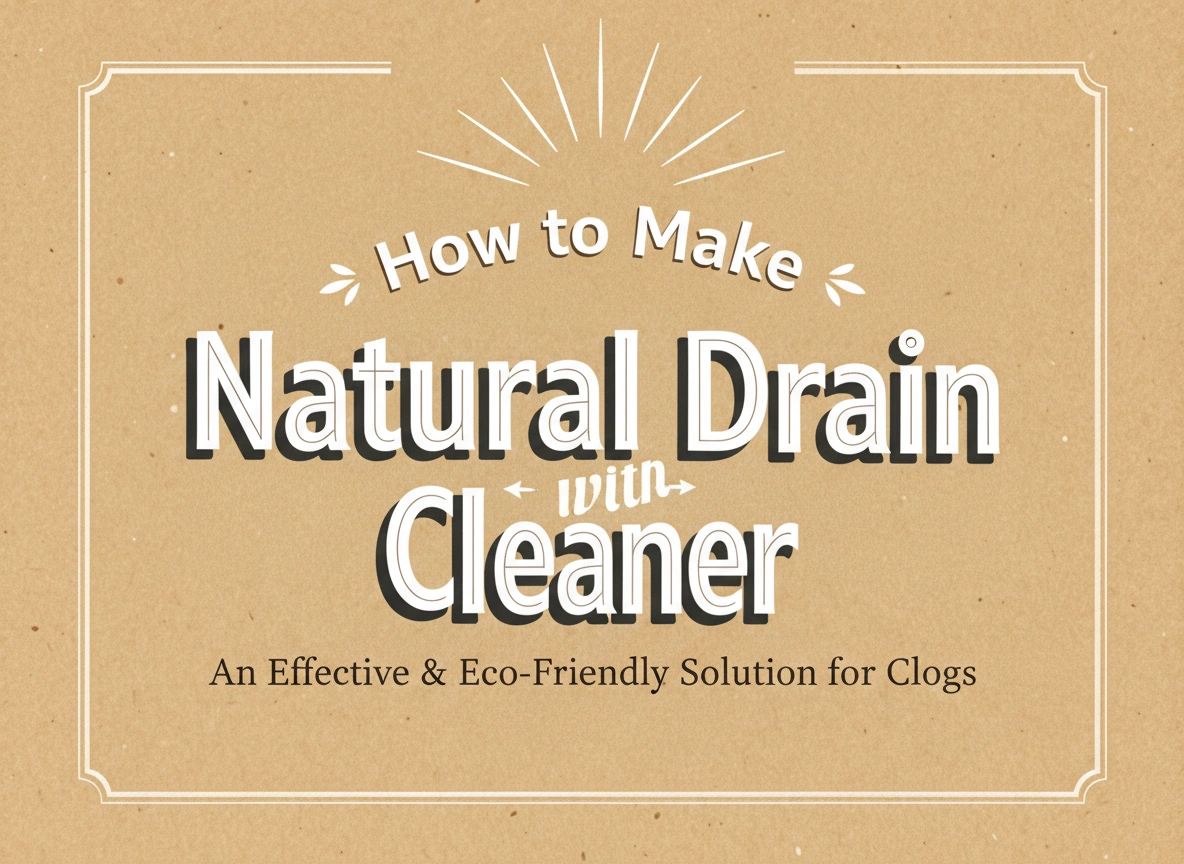 How to Make Natural Drain Cleaner