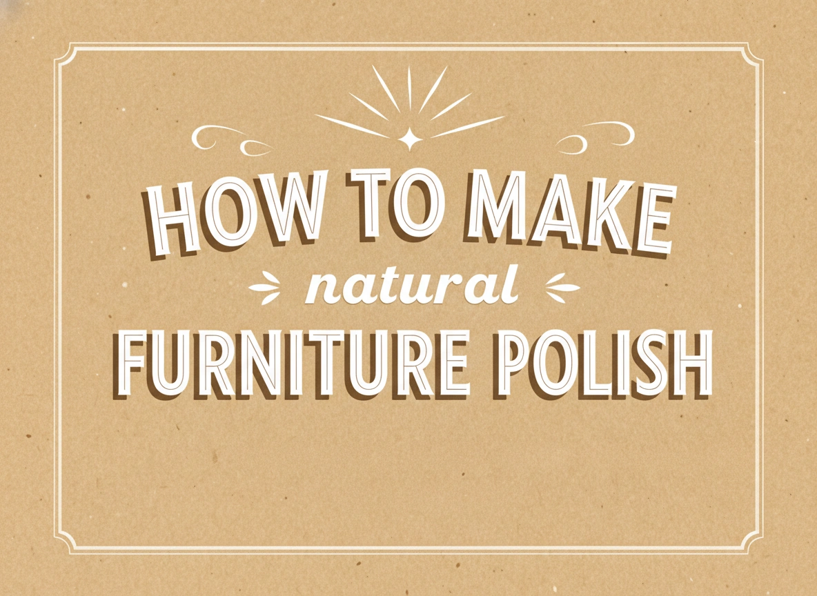 How to Make Natural Furniture Polish