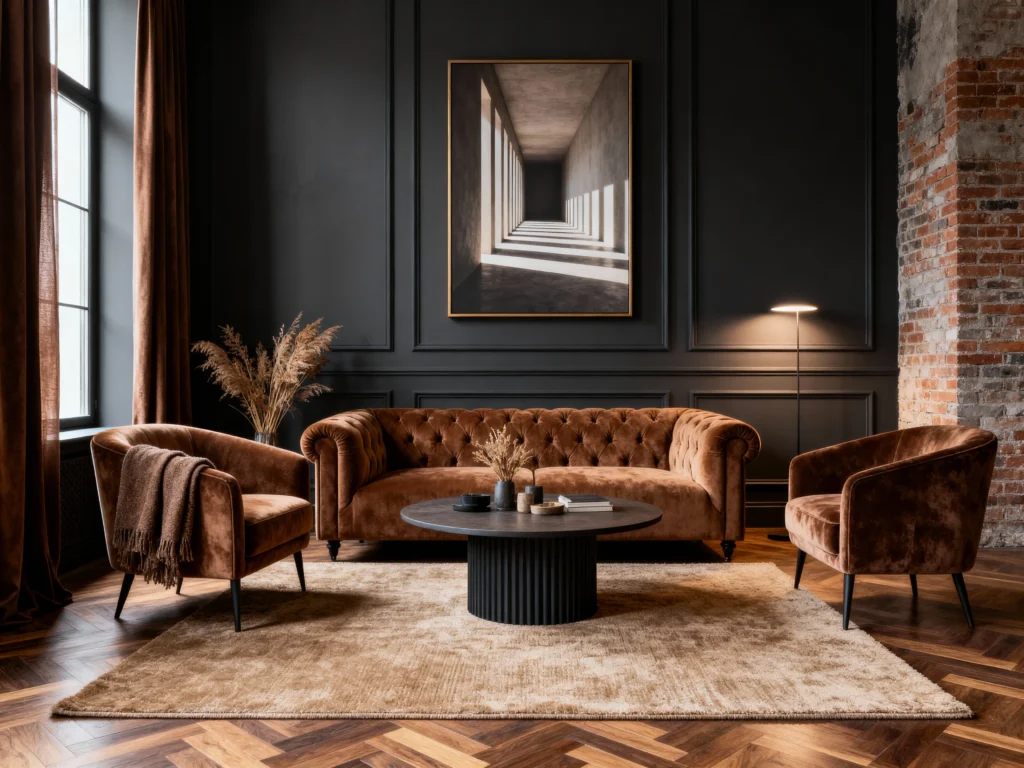 + 20 Ideas Dark Brown Couch Living Room Color Palettes - Lookscharm