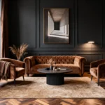 + 20 Ideas Dark Brown Couch Living Room Color Palettes