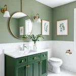 + 17 Olive Green & Natural Wood Bathroom Aesthetic