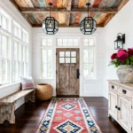 20 Barndominium Entry with Statement Lighting