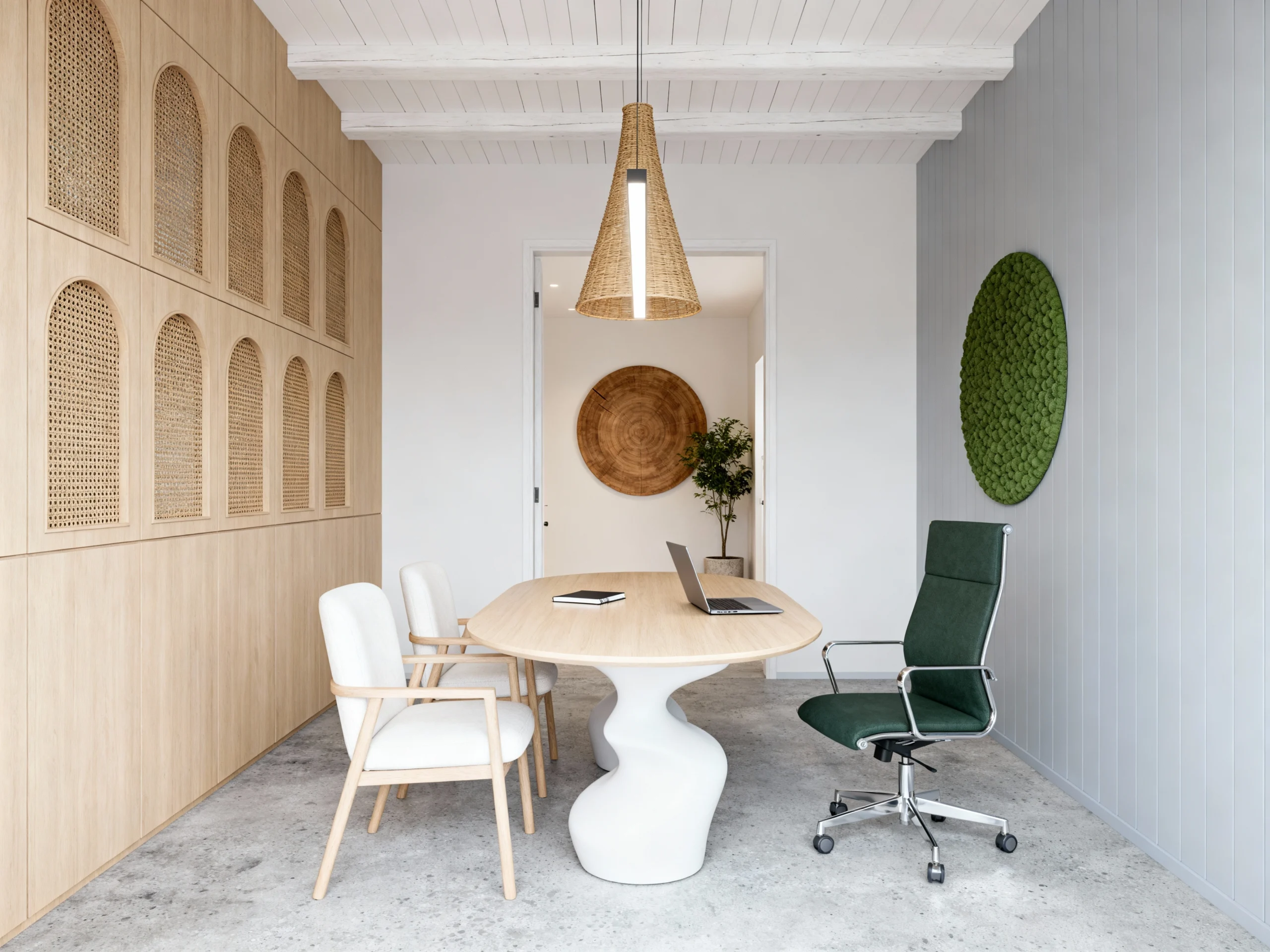 20 Calm Wabi Sabi Home Office Design Inspiration