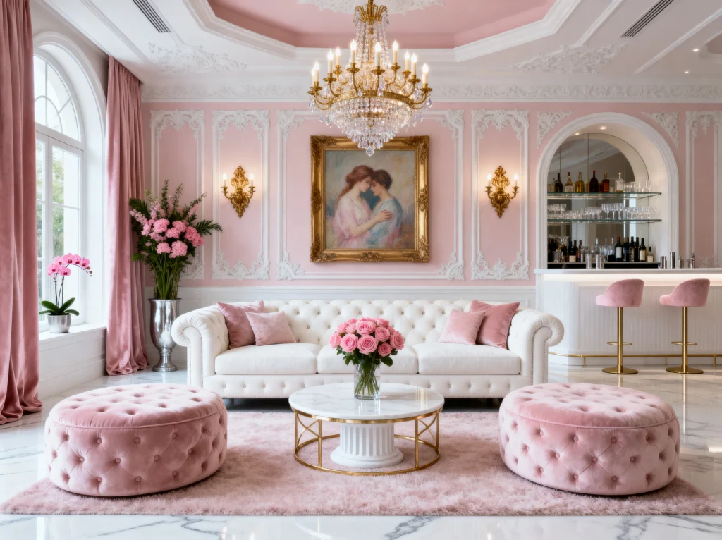 20 Cozy Pink Living Room Designs for a Warm Home - Lookscharm