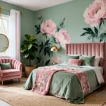 How to Style a Green and Pink Bedroom