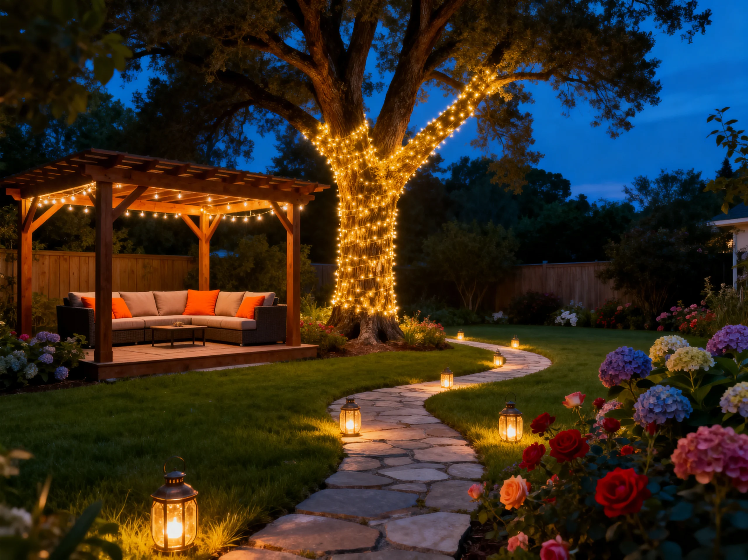 How to make a warm and vibrant garden lounge